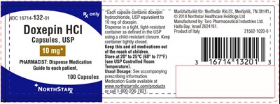 doxepin-02.jpg PRINCIPAL DISPLAY PANEL - 10 mg Capsule Bottle Label - doxepin 02