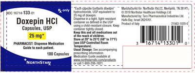 doxepin-03.jpg PRINCIPAL DISPLAY PANEL - 25 mg Capsule Bottle Label - doxepin 03