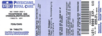 1866.jpg Triamterene and Hydrochlorothiazide Tablets 75 mg/50 mg Label - 1866