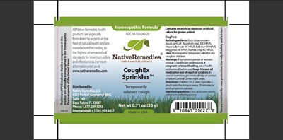 Bottle label - CPX001