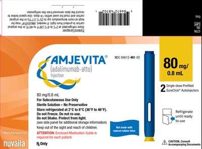 PRINCIPAL DISPLAY PANEL - 80 mg/0.8 mL Autoinjector Carton - amjevita 63