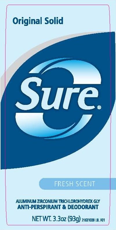 principal display panel - sure original solid antiperspirant deodorant fresh 2