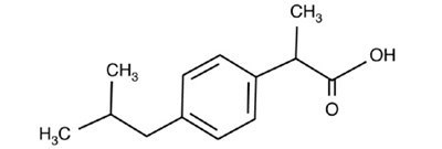 Ibuprofen Structural Formula (Hydrocodone Bitartrate And Ibuprofen Tablets 7 5 M 2)