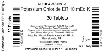 Bottle Label 10 Meq (43353 790)