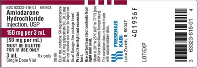 Package Label – Principal Display – Amiodarone 3 mL Single Dose Vial Label (Ami0c 0000 03)