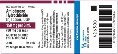 PACKAGE LABEL – PRINCIPAL DISPLAY – Amiodarone 3 mL Single Dose Tray Label - ami0c 0000 04