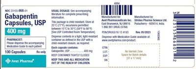 Gabapentin Capsules 400mg (100S)