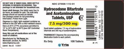 hydrocodone-bitartrate-and-acetaminophen-tablets-4.jpg 7.5 mg/300 mg Label - hydrocodone bitartrate and acetaminophen tablets 4