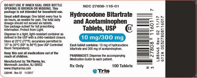 hydrocodone-bitartrate-and-acetaminophen-tablets-5.jpg 10 mg/300 mg Label - hydrocodone bitartrate and acetaminophen tablets 5