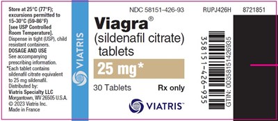 image-09.jpg Viagra (sildenafil citrate) Tablets 25 mg Bottle Label - image 09