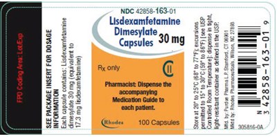 lisdexcaps-12.jpg PRINCIPAL DISPLAY PANEL - 30 mg Capsule Bottle Label - lisdexcaps 12