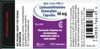 lisdexcaps-15.jpg PRINCIPAL DISPLAY PANEL - 60 mg Capsule Bottle Label - lisdexcaps 15