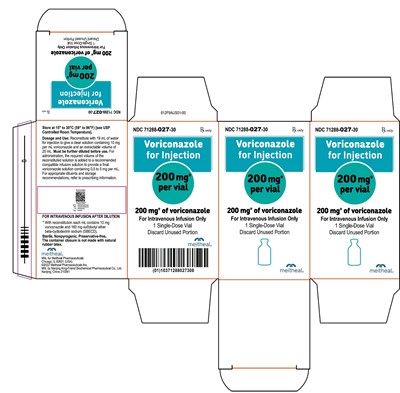 Principal Display Panel – Voriconazole For Injection, 200 mg Carton (Vor01 0003 04 V3)