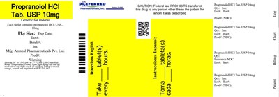 A Yellow Prescription With Black Textdescription Automatically Generated With Medium Confidence (Propranolol Hydrochloride Tablets Usp 2)