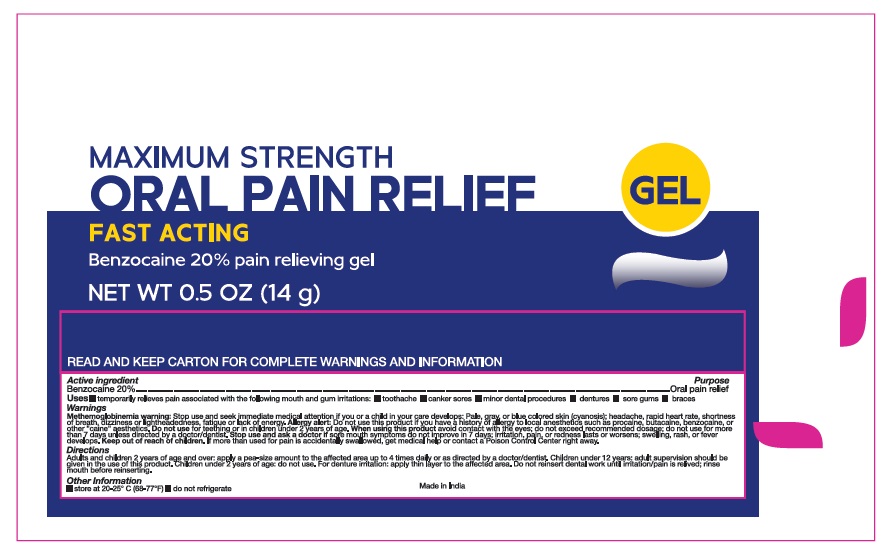Label Oral Pain Relief Gel Oral Indications, Usage & Precautions