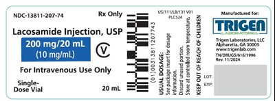 Lacosamide 200 mg/20 mL Vial Label (Lacosamide Injection 6)