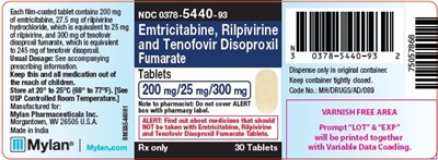 Emtricitabine, Rilpivirine and Tenofovir Disoproxil Fumarate Tablets Carton Label - image 04