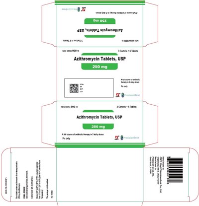 azithromycin-05.jpg PRINCIPAL DISPLAY PANEL - 250 mg Tablet Blister Pack Carton Box - azithromycin 05