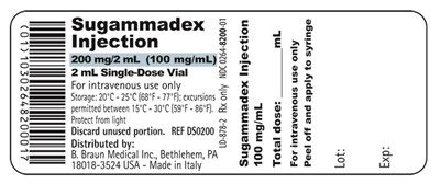 Ds0200 Vial Label (Sugammadex Injection 2 mL Ndc 5)