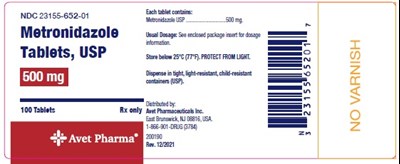 Metronidazole Spl 500mg100s
