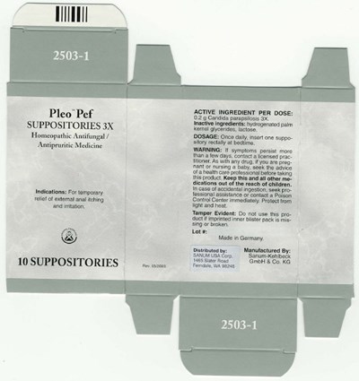 Principal Display Panel - 10 Suppositories Carton - pleo pef 01