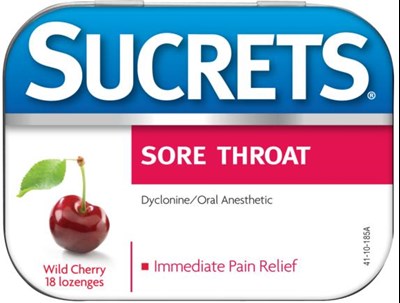 Sucrets Sore Throatdyclonine/oral Anestheticwild Cherry 18 Lozenges (Sucrets Sore Throat Wild Cherry 01)