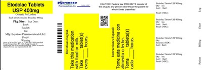 Etodolac Tablets Usp 400mg (Etodolac 04)