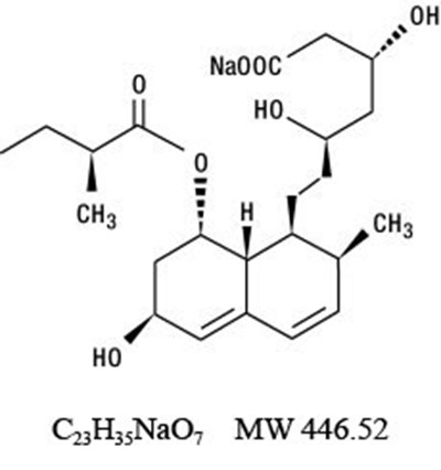 Pravastatin Chemical Structure - pravastatin struct
