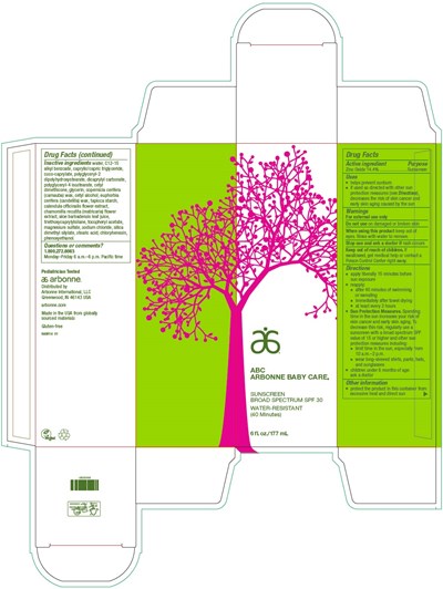 FDA Label for Abc Arbonne Baby Care Sunscreen Broad Spectrum Spf 30 ...
