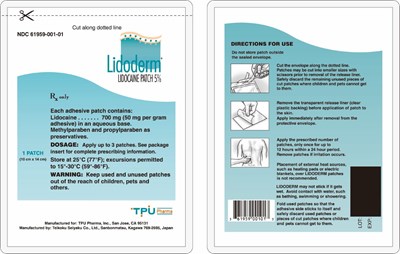 Lidoderm Envelope (Lidoderm 3)