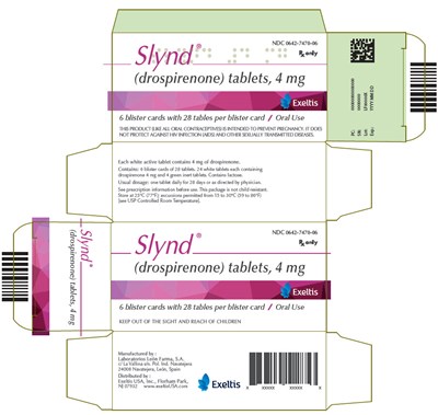slynd-06.jpg PRINCIPAL DISPLAY PANEL - 4 mg Tablet Blister Card Carton - slynd 06