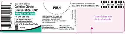 Vial Carton Label (Caffeine Vialcarton)