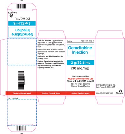 Principal Display Panel - 2 g/52.6 mL Vial Carton - gemcitabine 12