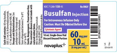 Principal Display Panel (Busulfan Injection 60 mg Vial Label)