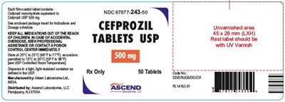 Cefprozil Container Label 500 mg 50 Counts (Cefprozil 500mg 500tab)