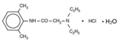 "image Description" (Lidocaine Structure 1)