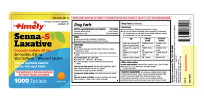 192R Timely SennaS 1000 bottle label