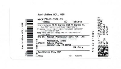 Bottle Label 150 mg (71610 0362 53)