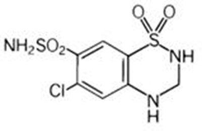 Hydrochlorothiazide Chemical Structure (Losartanhctz Str2)