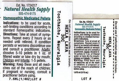 Toothache Neuralgia Label (Nhs Toothache Neuralgia)