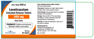levetiracetam-06.jpg PRINCIPAL DISPLAY PANEL - 500 mg Tablet Bottle Label - levetiracetam 06