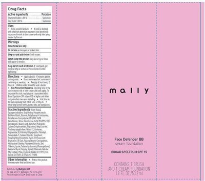 Drug Facts Label Box (Face Defender Bb Box Page 1)