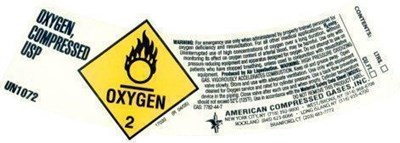 Oxygen Neck Label (Acg 1)