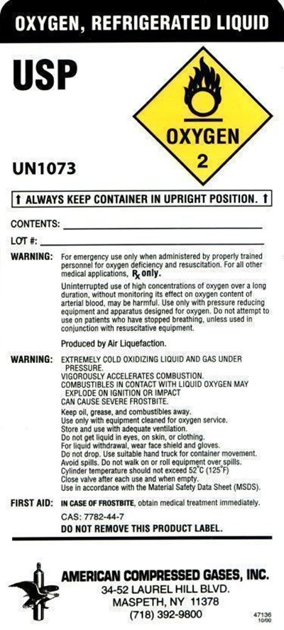 Oxygen, Refrigerated Liquid (Acg 3)