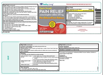 Package Label-principal Display Panel 325 mg (500 Tablets Bottle) (Acetaminophen Fig1)