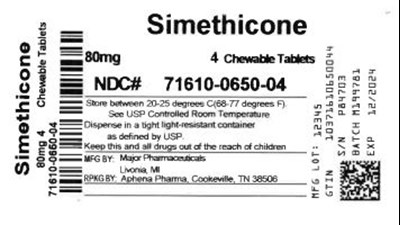 Bottle Label 80 mg (71610 0650 04)