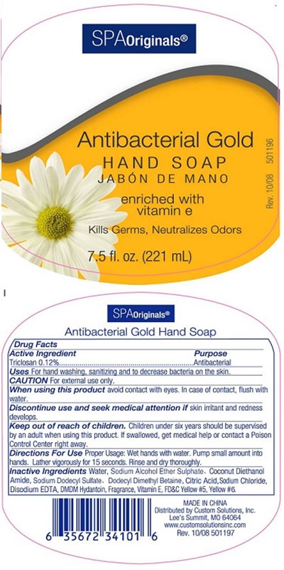 Spa Originals Antibacterial Gold Handsoap (Goldhandsoap)