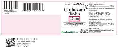 clobazam-05.jpg PRINCIPAL DISPLAY PANEL - 20 mg Tablet Bottle Label - clobazam 05