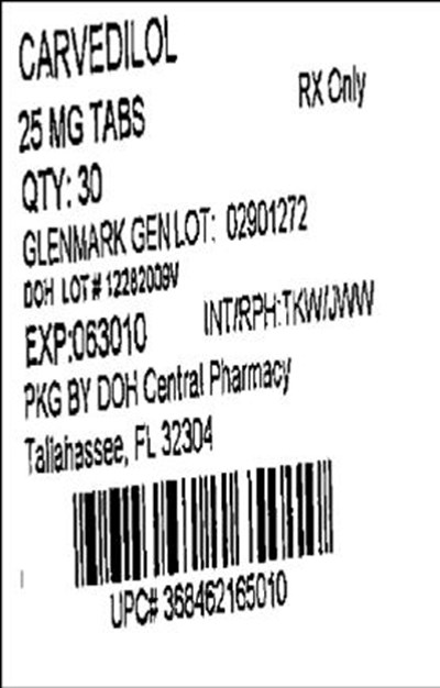 Carvedilol Label, 25 mg - Carvedilol25mg(Glenmark)