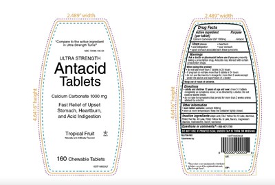 Amz Ultra Strength Antacid Tablets Tropical Fruit 72 Ct (103af72pvlflb)